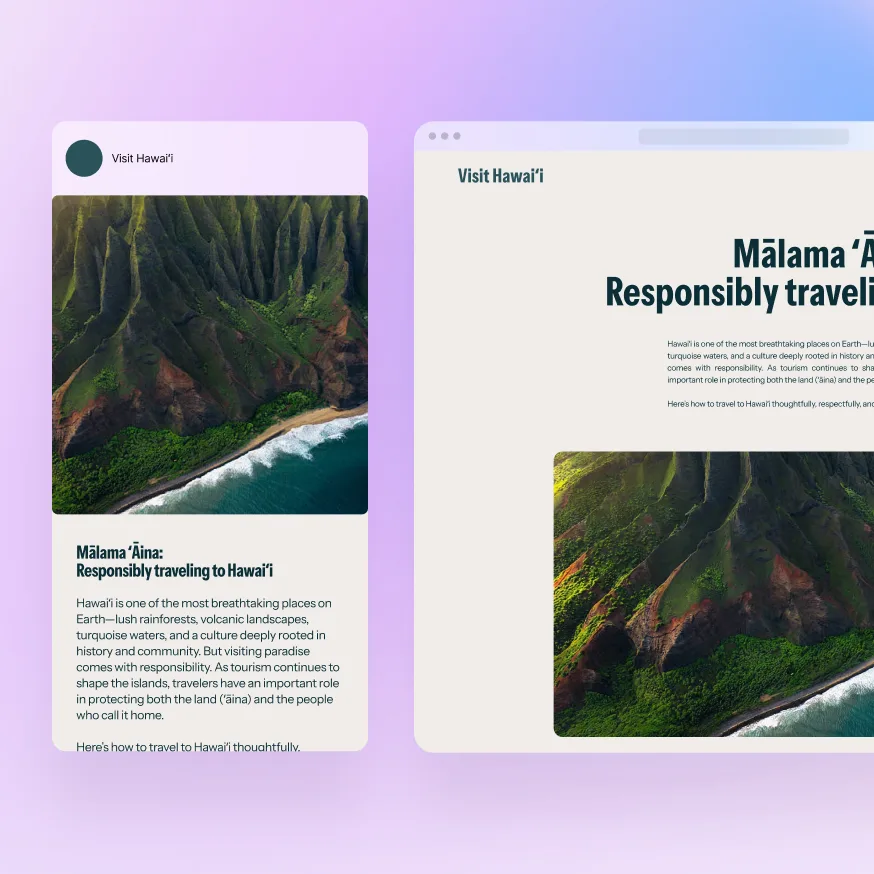 Owned content execution for AI search